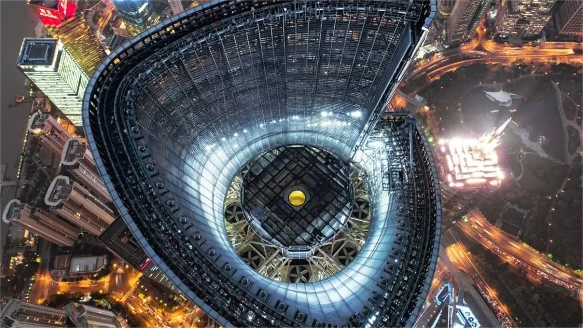 water collection system in shanghai tower