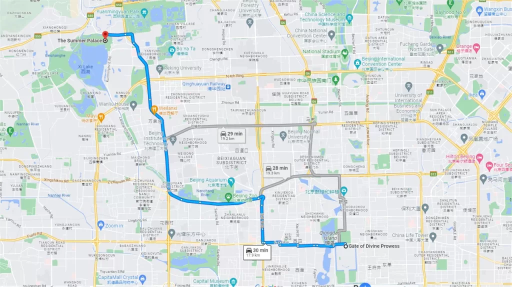 how to get summer palace from forbidden city