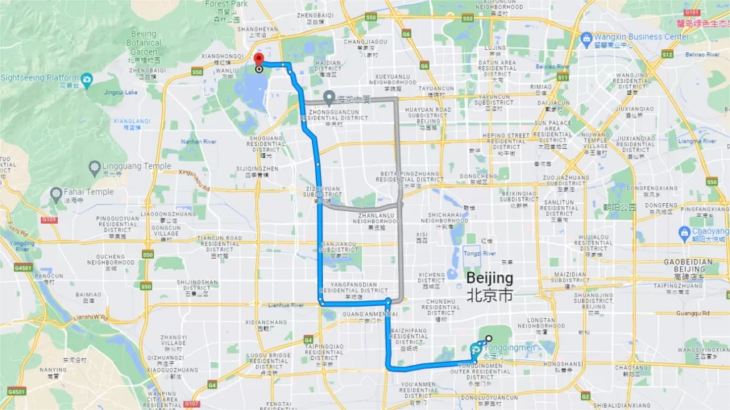 how to get summer palace from temple of heaven