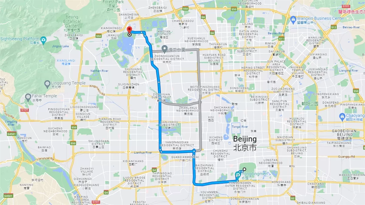 how to get summer palace from temple of heaven