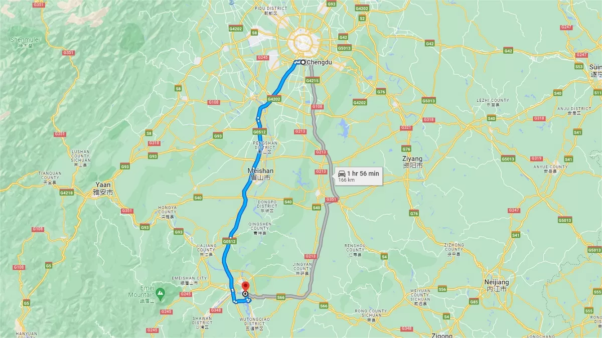 how to get to leshan giant buddha from chengdu