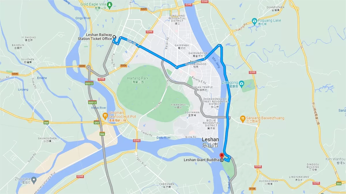 how to get to leshan giant buddha from leshan railway station
