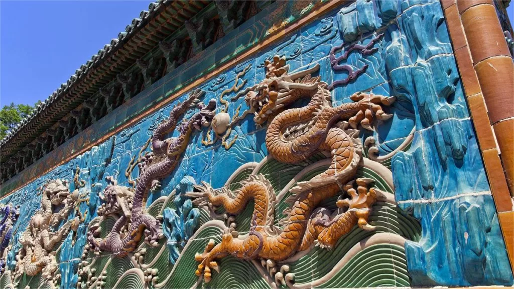 nine-dragon wall in beihai park