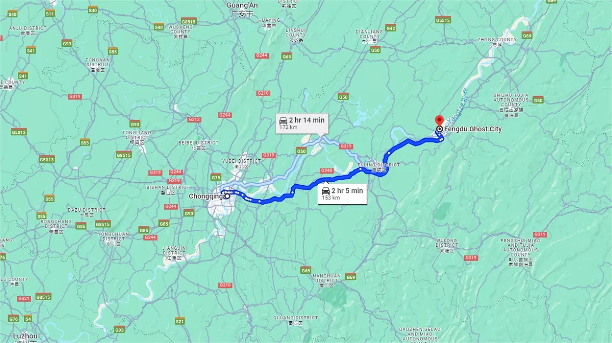 how to get to fengdu ghost city from chognqing